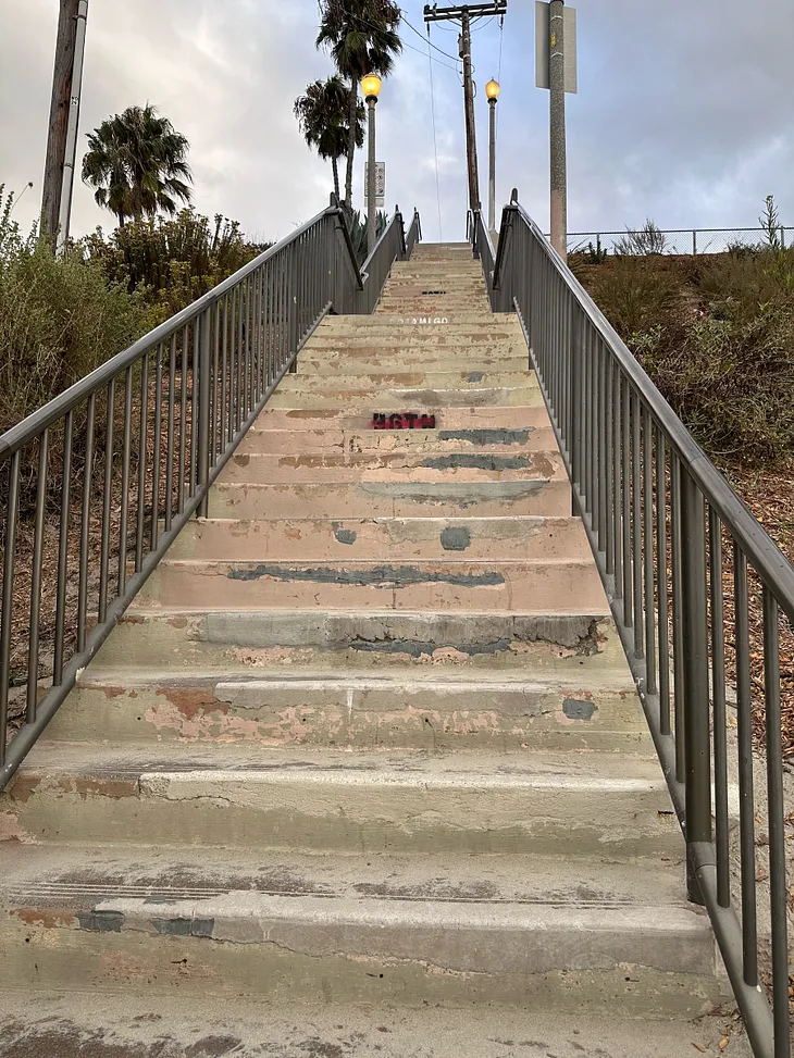 Long Beach Stairs by Mark Tulin