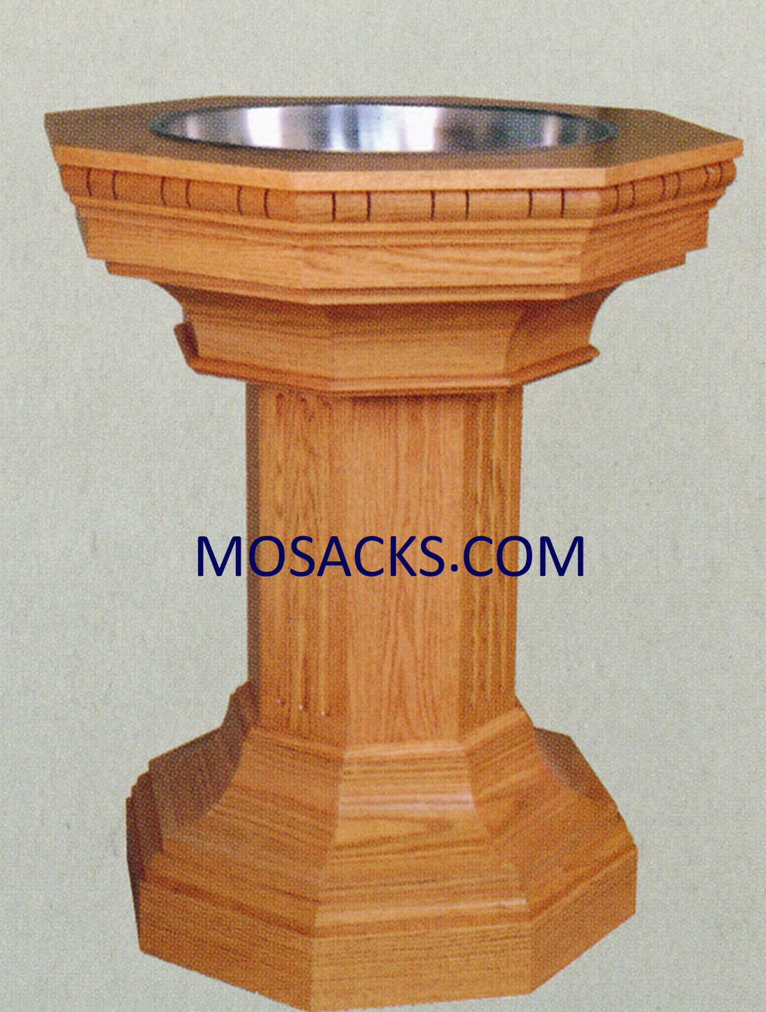 Baptismal Font Octagonal w/16" basin 26" w x 26" d 36" h 40-658