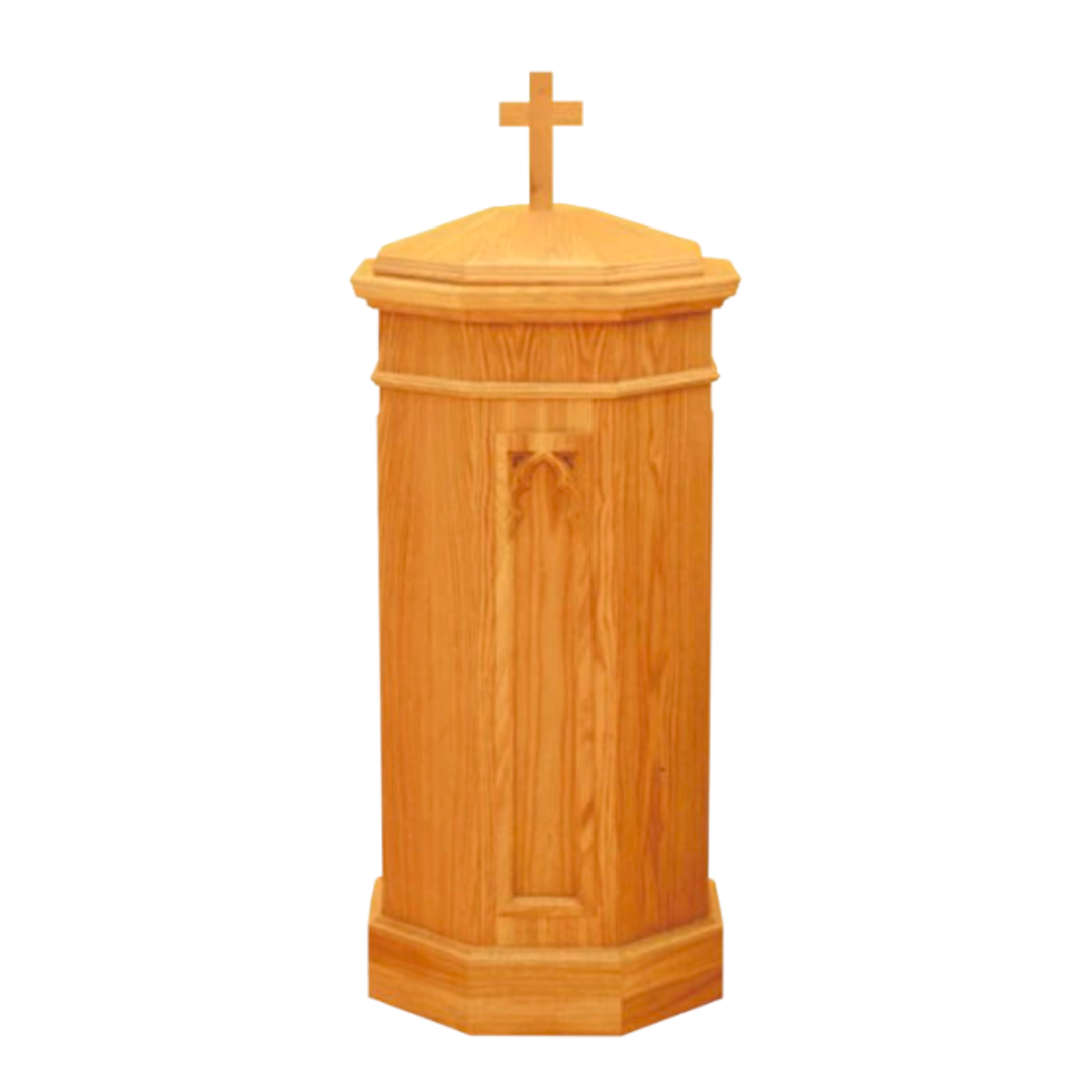 Baptismal Font w/basin (21" w x 21"D x 40" H)