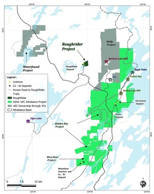 Uranium Energy Corp Intersects 12.7% eU3O8 over 7.2 metres, 850 m northeast of Roughrider Deposit