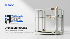 ELEGOO's OrangeStorm Giga 3D Printer Wins Future's Technology Innovation Award 2024