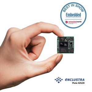 FPGA-Lösung in Münzgröße von Enclustra - Pluto XZU20 gewinnt die Auszeichnung als „Best in Show" auf der Embedded World North America