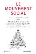 Jalons pour une histoire sociale de la science et des établissements d’enseignement supérieur en France depuis 1945 cover