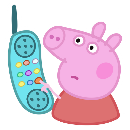 Peppa Pig Hanging Up Meme Sticker