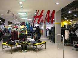 Inside view of h&m store