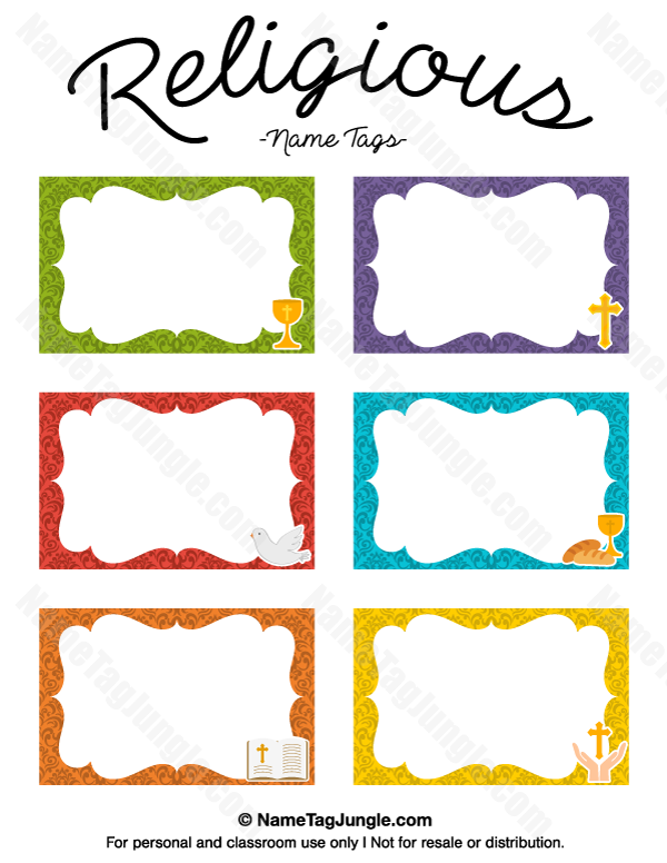 Religious Name Tags