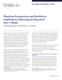 Physician Perspectives and Workforce Implications Following the Repeal of Roe v. Wade: Proceedings of a Workshop–in Brief