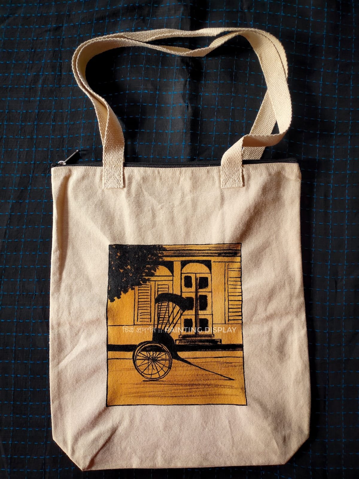 Rickshaw Hand Painted Tote Bag