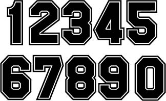 Sports Jersey Font Numbers Svg | canoeracing.org.uk