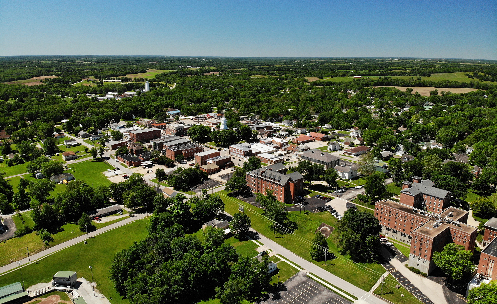 View of the Fayette campus from above