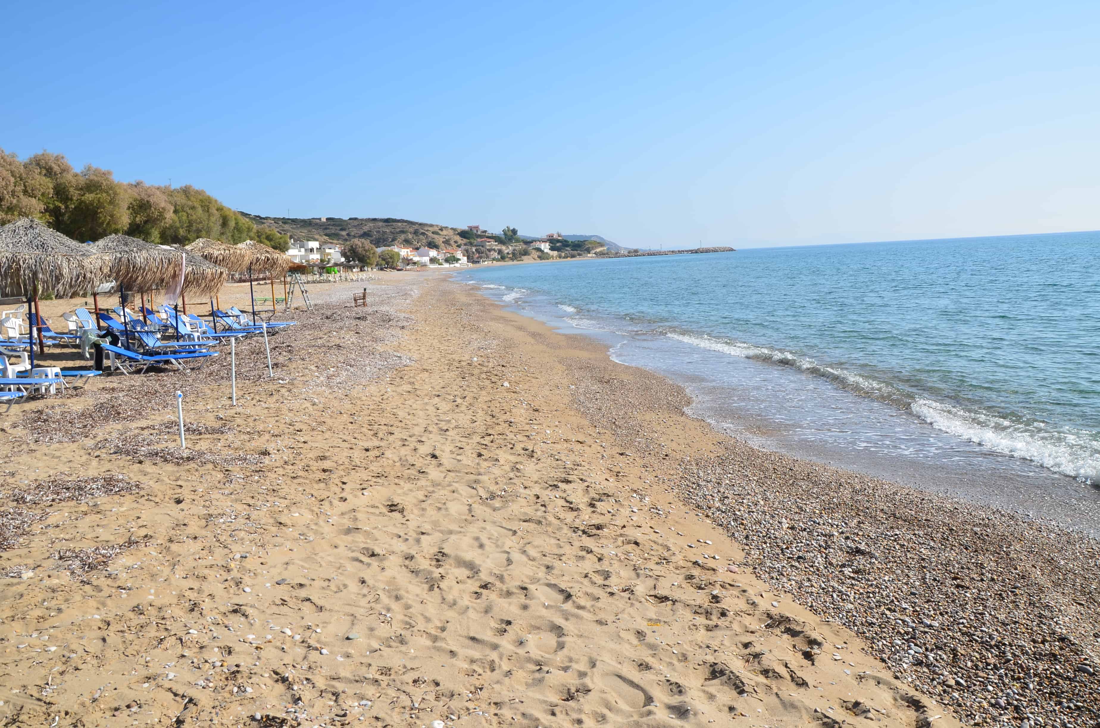 Komi beach in Chios, Greece