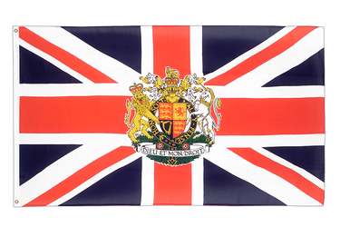 Großbritannien mit Wappen Flagge 90 x 150 cm