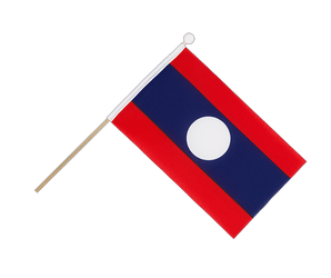 Laos Hand Waving Flag 6x9"