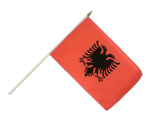 Albanien Stockflagge 30 x 45 cm