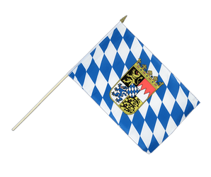 Bayern mit Wappen Stockflagge 30 x 45 cm