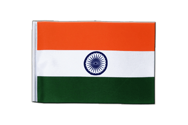 Indien Satin Flagge 15 x 22 cm