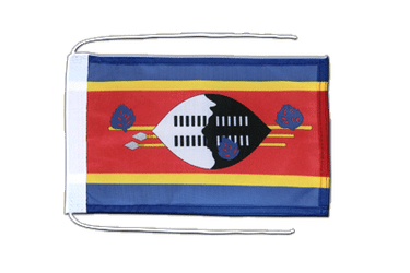 Swaziland Flag with ropes 8x12"