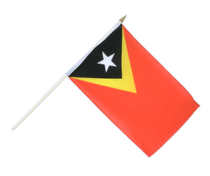 East Timor Hand Waving Flag 12x18"