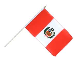 Peru Stockflagge 30 x 45 cm