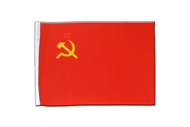 Drapeau en satin URSS 15 x 22 cm