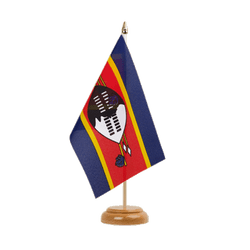 Swaziland Table Flag 6x9", wooden