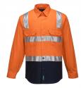 Perth Hi-Vis Two Tone Regular Weight Shirt with Tape Over Shoulder