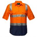 Perth Hi-Vis Two Tone Regular WeightShort Sleeve Shirt with Tape Over Shoulder