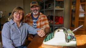 Shane and Amanda Byrne pose for a portrait inside their Clickety Clack Typewriters store in Rolla on Oct. 29, 2024.