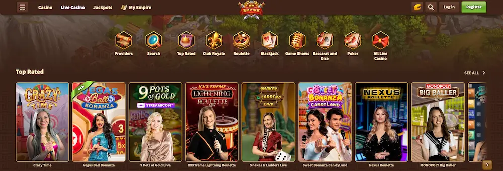 MyEmpire Live Casino