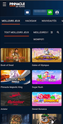 Pinnacle Casino appli