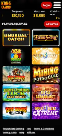 Kong Casino ON Mobile