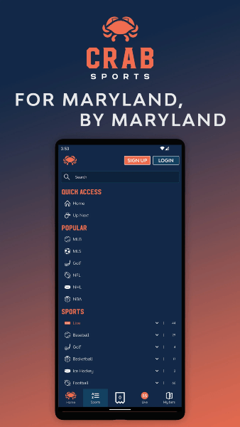Crab Sports Mobile App