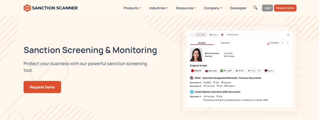 Sanction Scanner Sanctions Screening Software 