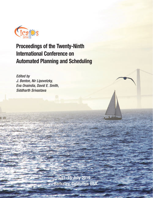 ICAPS 2019 Proceedings Cover, Berkeley, California USA