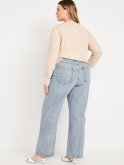 Image number 8 showing, Extra High-Waisted Sky-Hi Wide-Leg Jeans