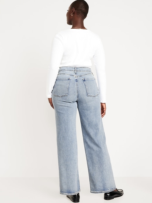 Image number 6 showing, Extra High-Waisted Sky-Hi Wide-Leg Jeans