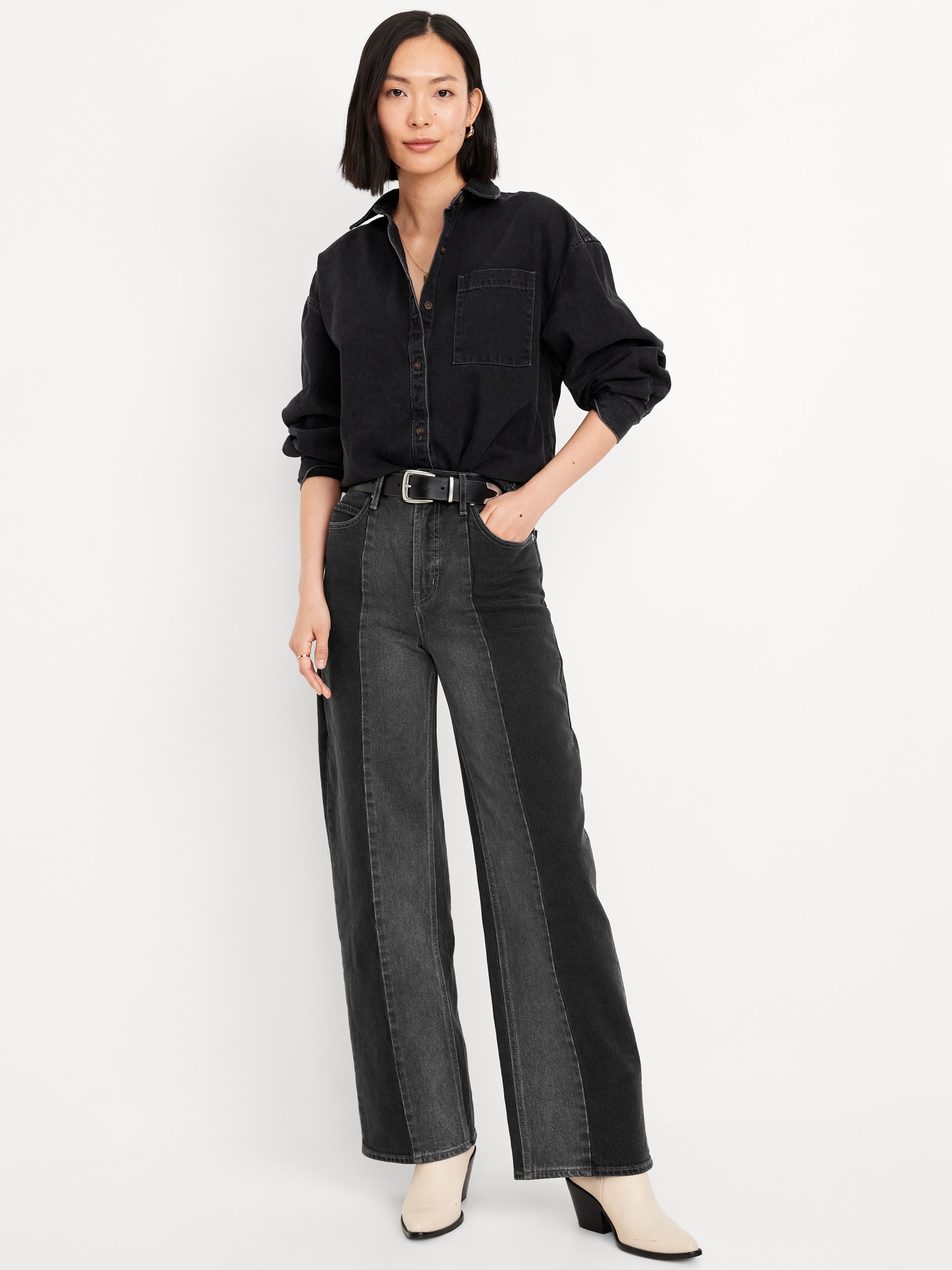 Extra High-Waisted Sky-Hi Wide-Leg Jeans