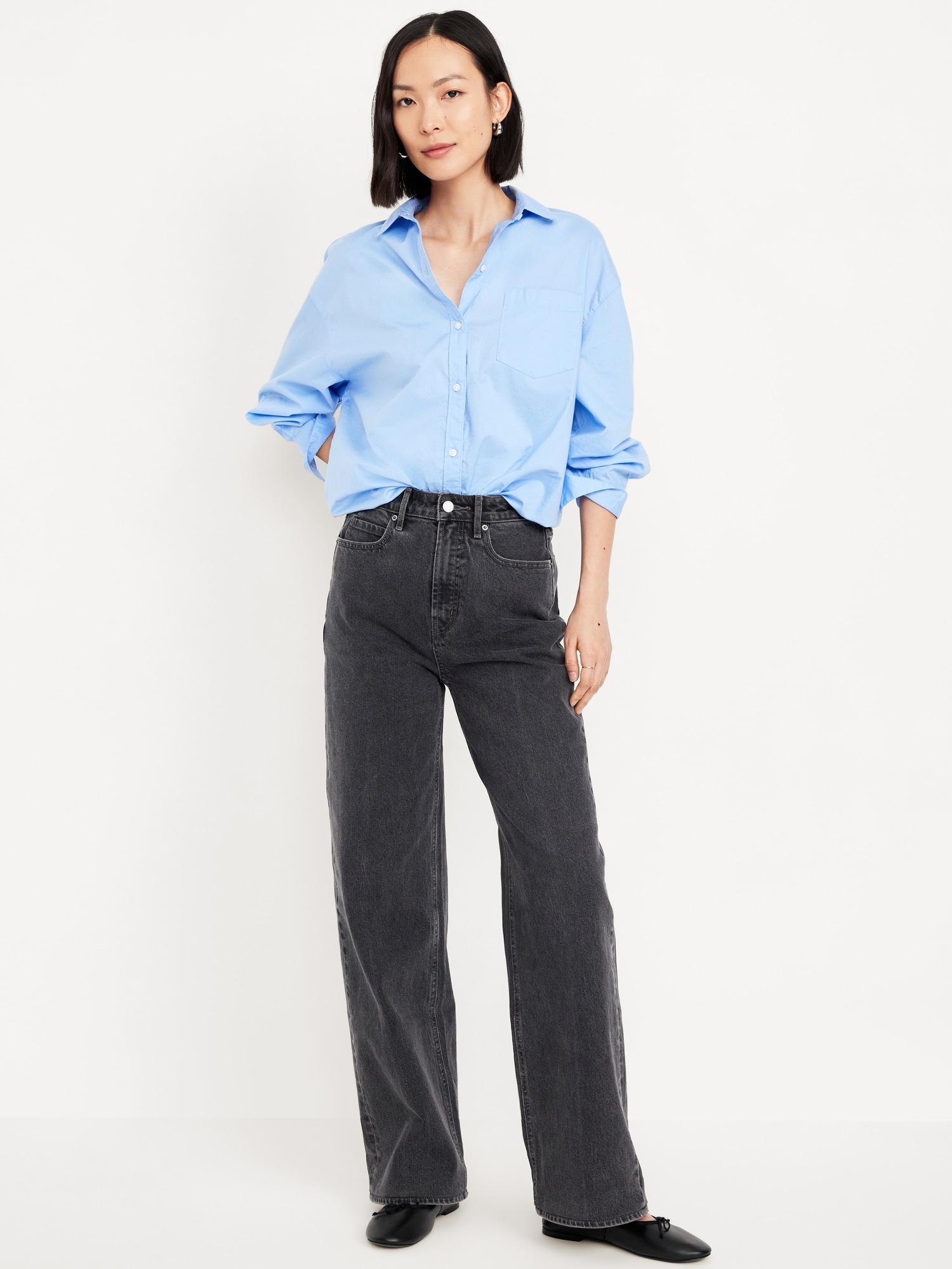 Extra High-Waisted Sky-Hi Wide-Leg Jeans