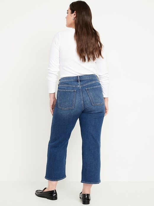 Image number 5 showing, High-Waisted Wow Crop Wide-Leg Jeans