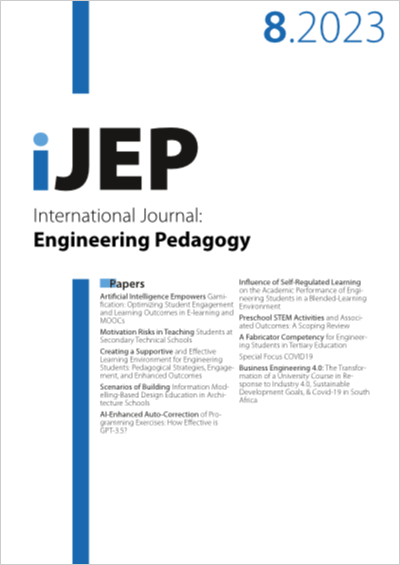 Cover iJEP – Vol 13, No 8, 2023