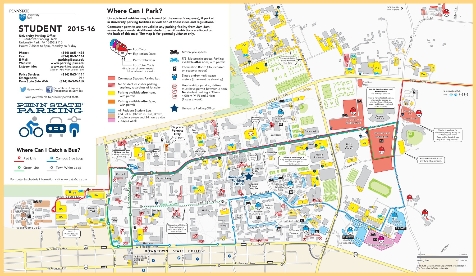 Penn State Parking Map – Map Of The Usa With State Names