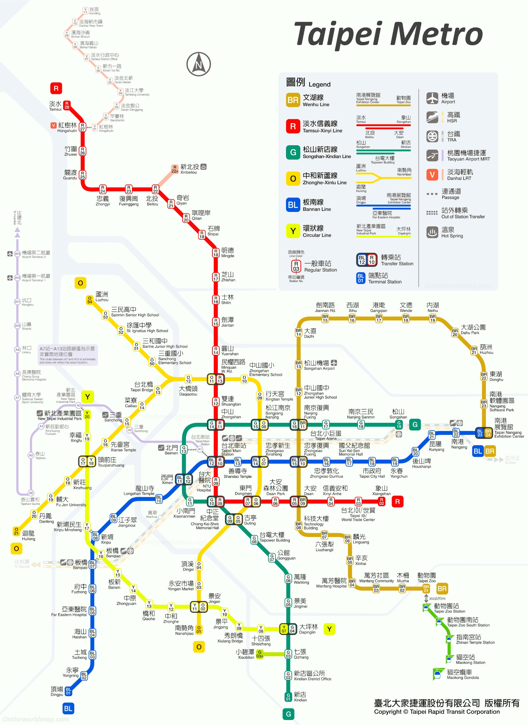 Taipei MRT Map Printable