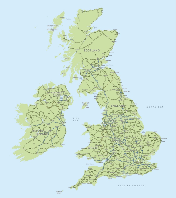 Map Of England Road Map - United States Map