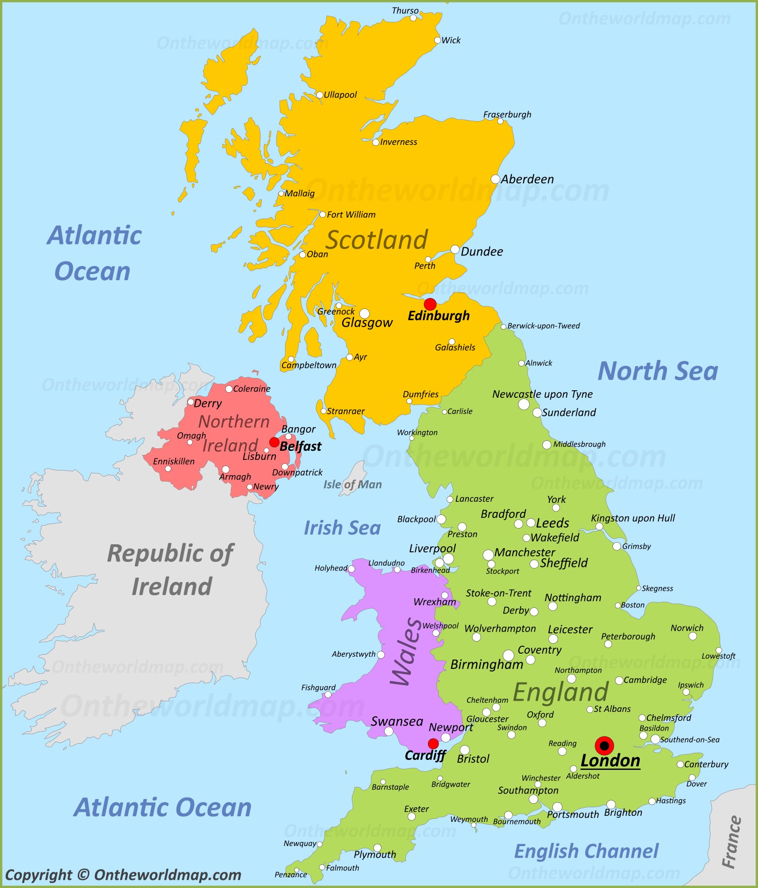 England Map Cities