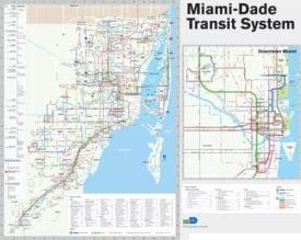 Miami metro and bus map