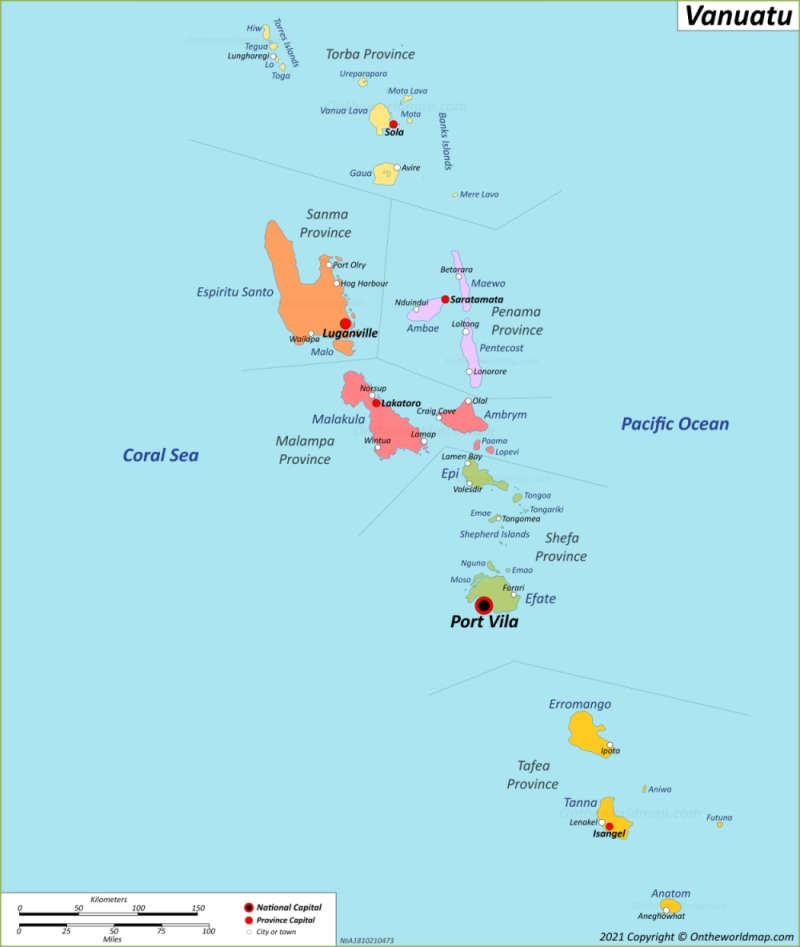 Map of Vanuatu