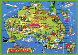 Tourist map of Australia