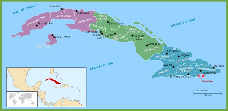 Cuba political map