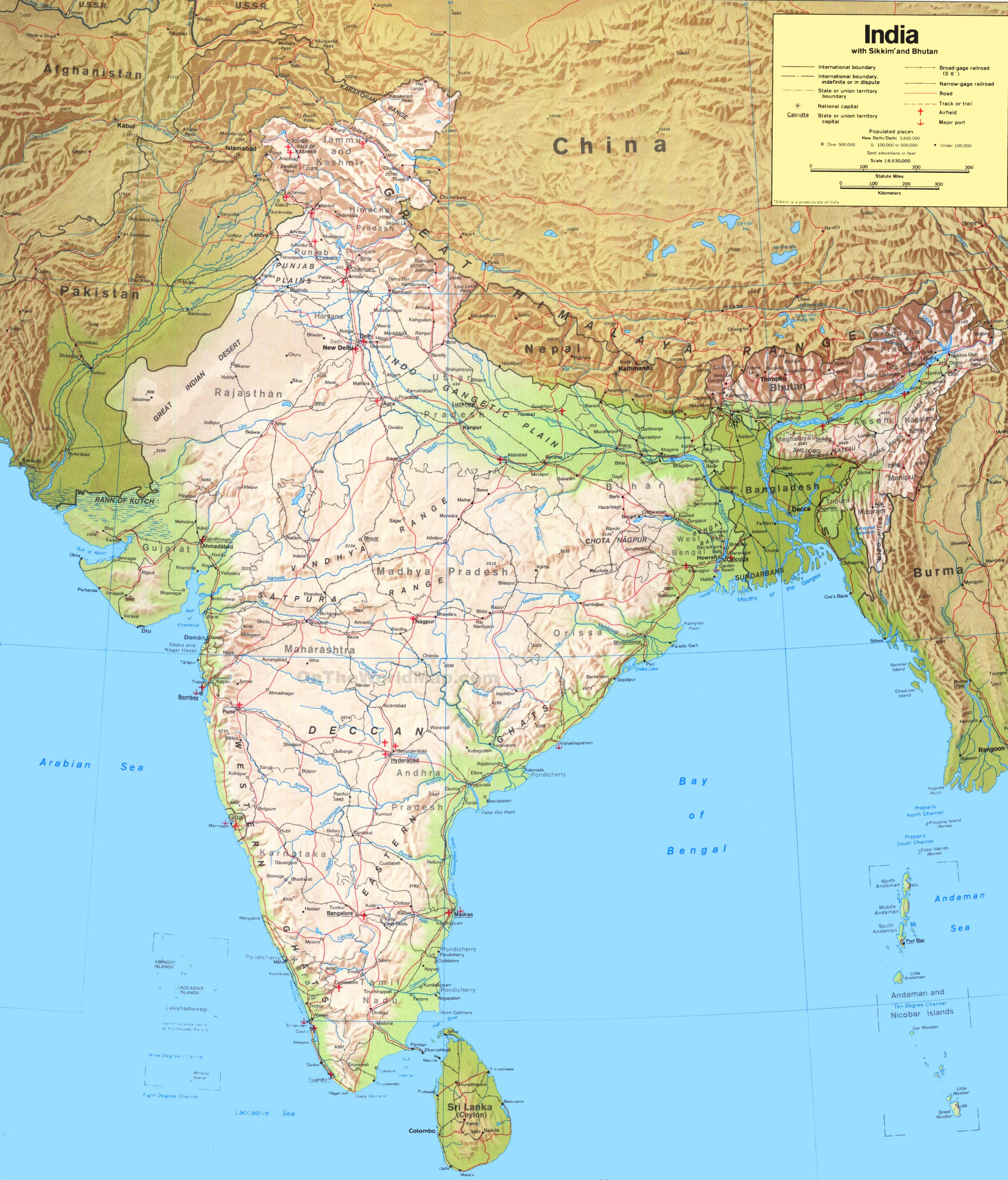 Detailed Map Of India