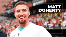 Doherty on throwing the first pitch at the Baltlimore Orioles